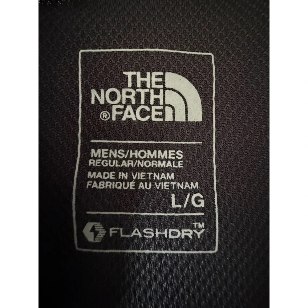 The North Face Pullover FlashDry 1/4 Quarter Zip Shirt Black Logo Large JBHS